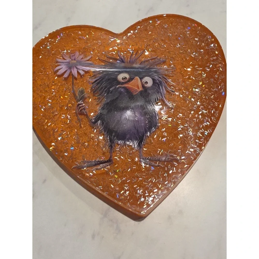 Handmade Resin Heart Shaped‎ Display Piece. Price Is For One Only